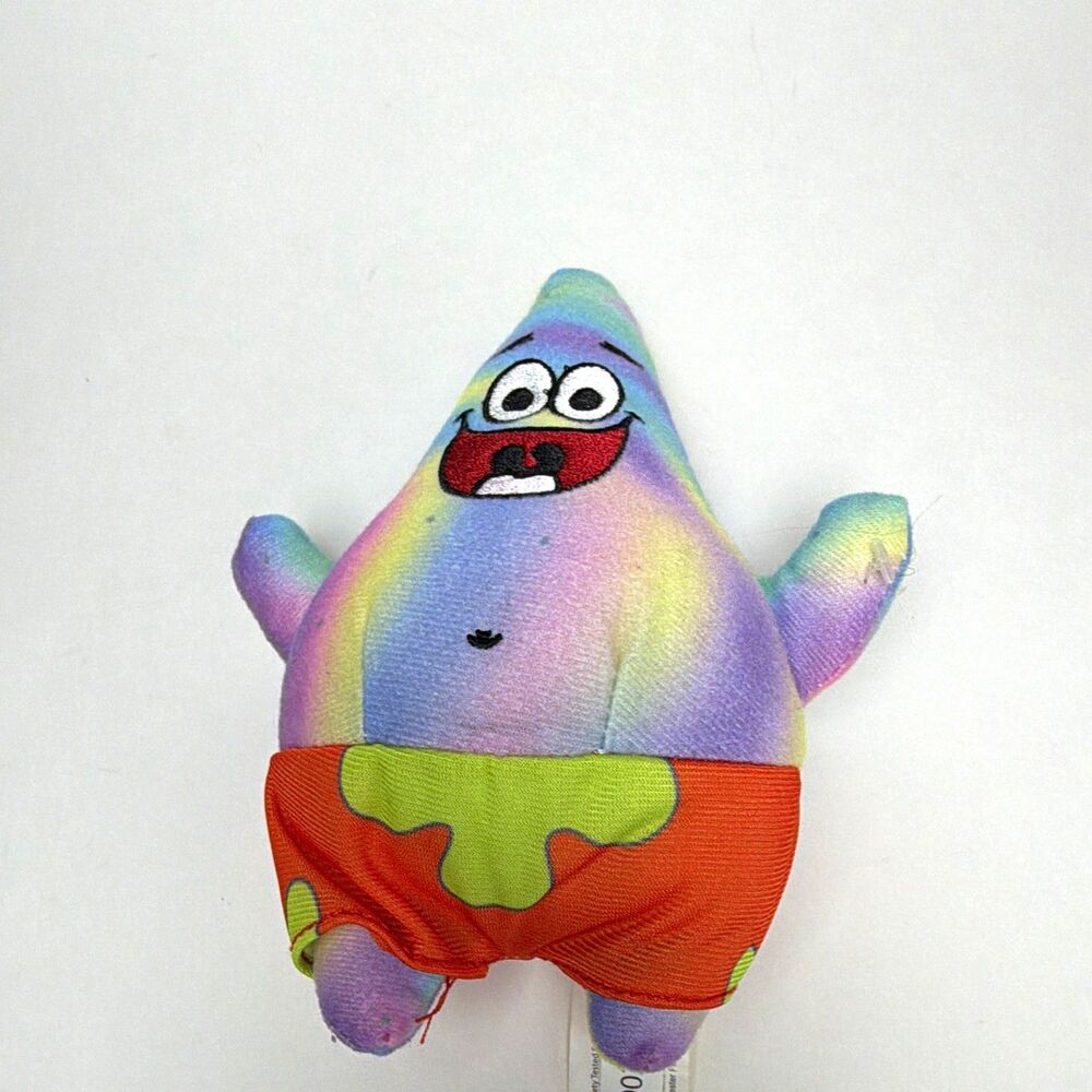 Nickelodeon SpongeBob Patrick Star Tie Dye Plush Doll Washable 6.5 Inches